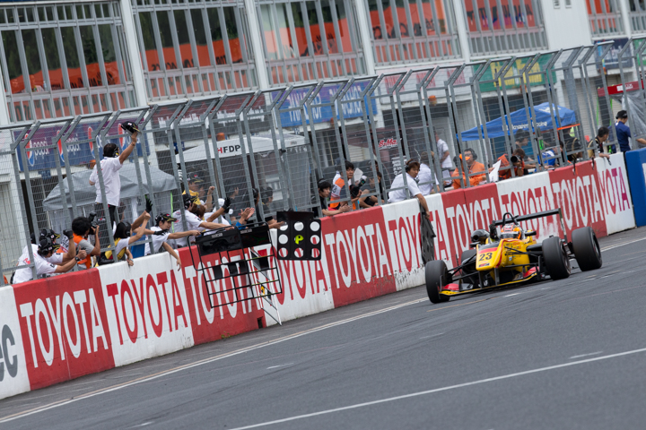 トップでゴールする高星明誠（B-MAX NDDP F3）