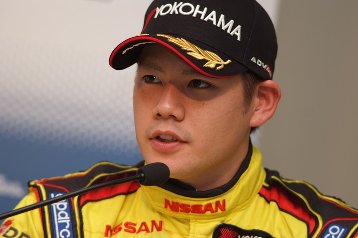 決勝記者会見: 3位の高星明誠（B-MAX NDDP F3）