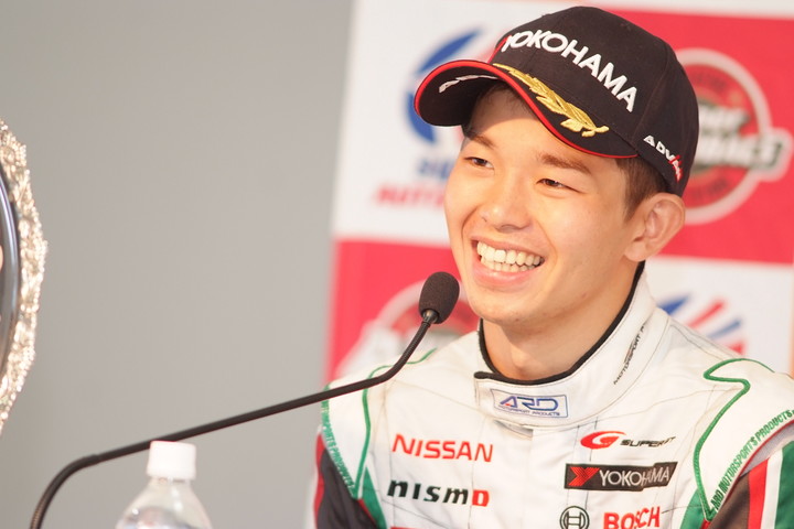 決勝記者会見: GT500クラス優勝の佐々木大樹（D'station ADVAN GT-R）