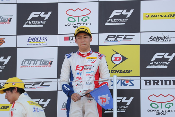 決勝3位の三宅淳詞（Hondaフォーミュラ・ドリーム・プロジェクト）