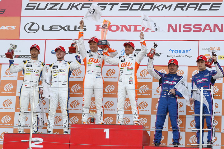 GT500クラスの表彰式