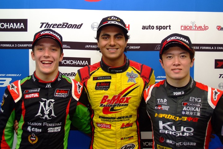 決勝フォトセッション: トップ3のドライバーたち