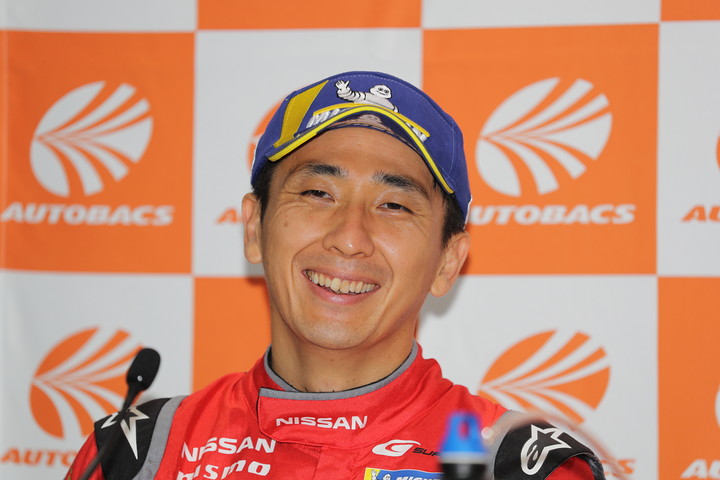 決勝記者会見: GT500クラスポールポジションの松田次生（NISMO）