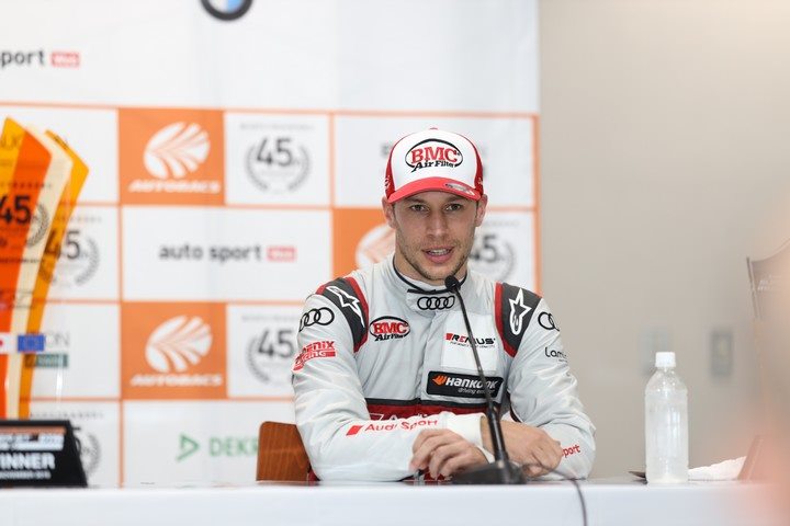 SGTxDTM交流戦レース2記者会見: 3位のロイック・デュバル（Audi Sport Team Phoenix）