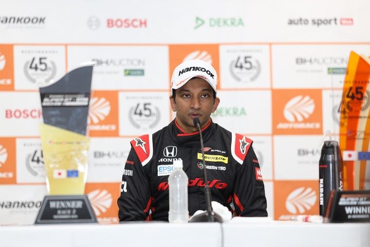 SGTxDTM交流戦レース2記者会見: 優勝したナレイン・カーティケヤン（Modulo Nakajima Racing）