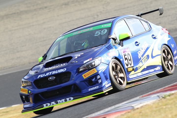 ST-2クラスポールポジションは大澤学／後藤比東至／井口卓人／石坂瑞基組（DAMD MOTUL ED WRX STI）