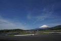 公式練習: 晴れ渡った空に富士山も顔を出した