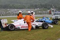 公式予選: クラッシュした山本尚貴（DOCOMO DANDELION M1S SF19）とアーテム・マルケロフ（UOMO SUNOCO SF19）