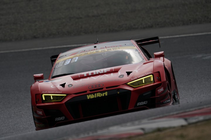 公式テスト岡山1回目: GT300クラス2位のクリストファー・ミース／川端伸太朗組（Hitotsuyama Audi R8 LMS）