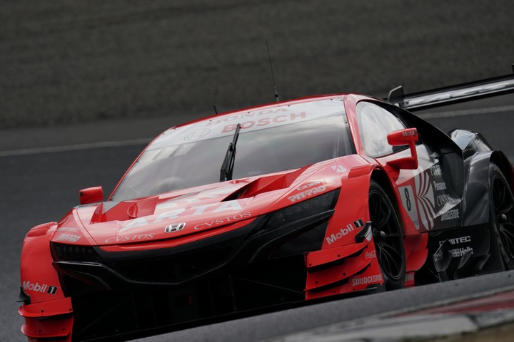 公式テスト岡山1回目: GT500クラストップタイムの野尻智紀／福住仁嶺組（ARTA NSX-GT）
