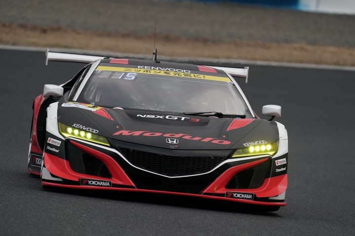 公式テスト岡山3回目: 道上龍／ジェイク・パーソンズ組（Modulo KENWOOD NSX GT3）