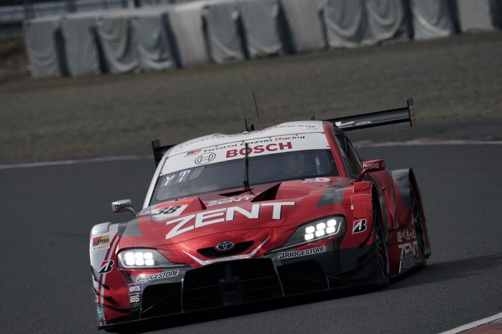 公式テスト岡山4回目: GT500クラストップタイムの立川祐路／石浦宏明組（ZENT GR Supra）