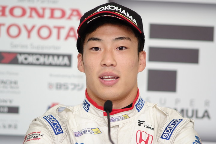 予選記者会見: GT500クラスポールポジションの福住仁嶺（ARTA NSX-GT）