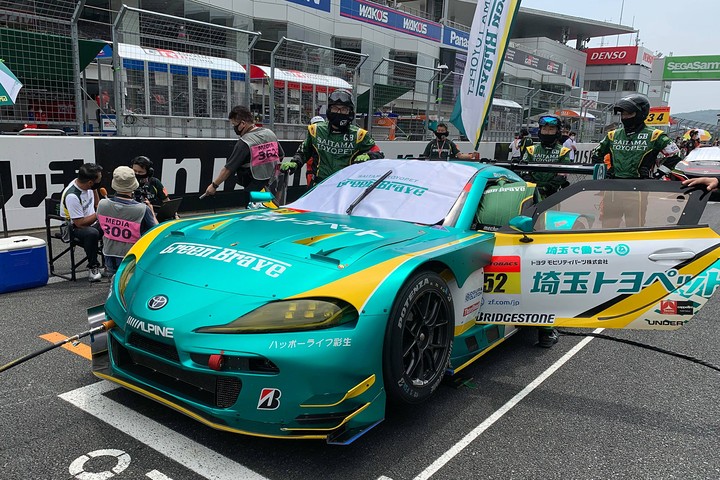 GT300クラスで6位に入った吉田広樹／川合孝汰組（埼玉トヨペットGB GR Supra GT）はランキングトップを死守