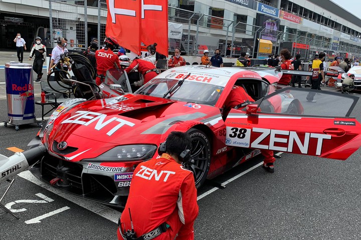 GT500クラス予選3位の立川祐路／石浦宏明組（ZENT GR Supra）