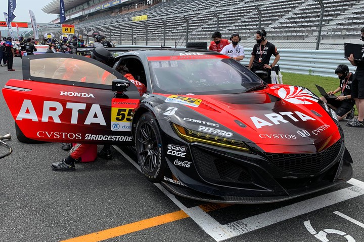 GT300クラス予選2位の高木真一／大湯都史樹組（ARTA NSX GT3）
