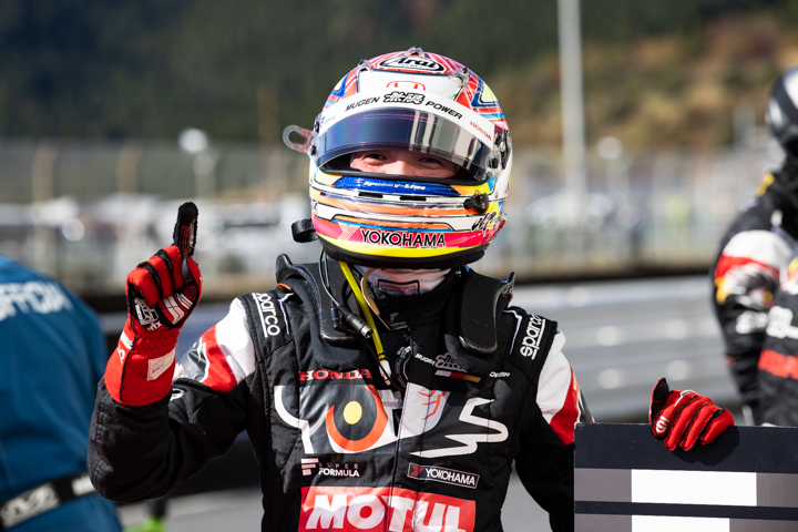 ポールポジションを獲得した野尻智紀（TEAM MUGEN）