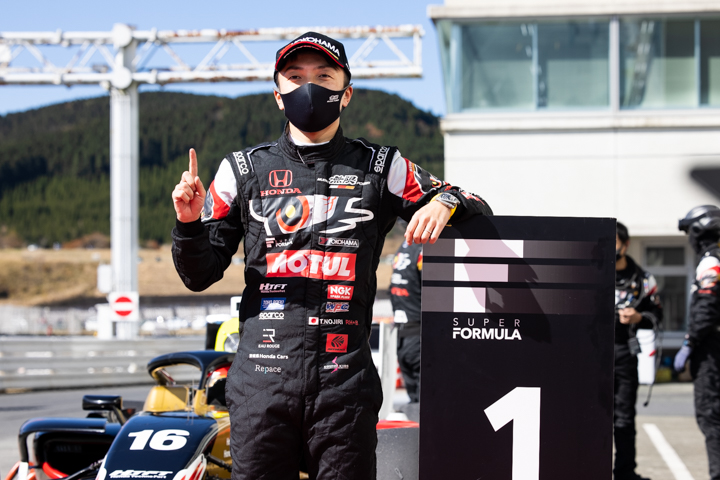 ポールポジションを獲得した野尻智紀（TEAM MUGEN）