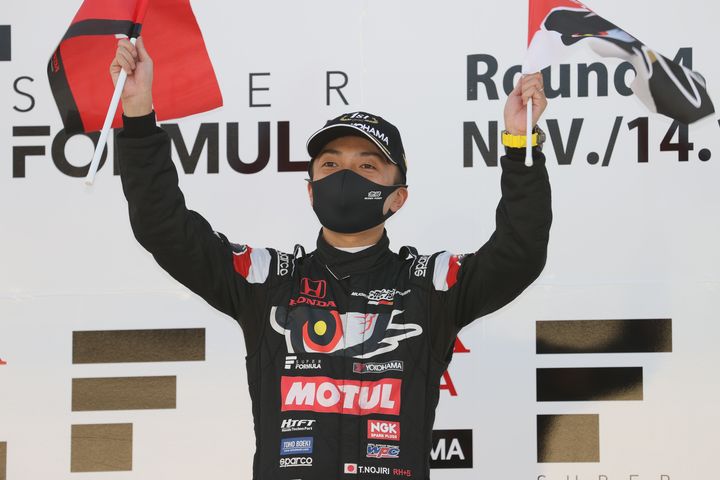 優勝した野尻智紀（TEAM MUGEN）