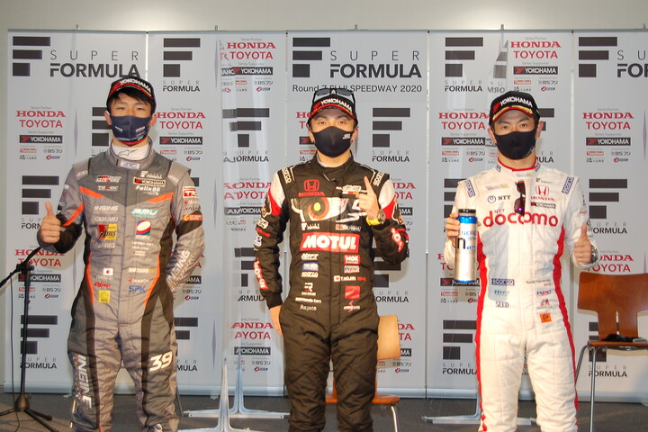 予選記者会見: トップ3のドライバーたち