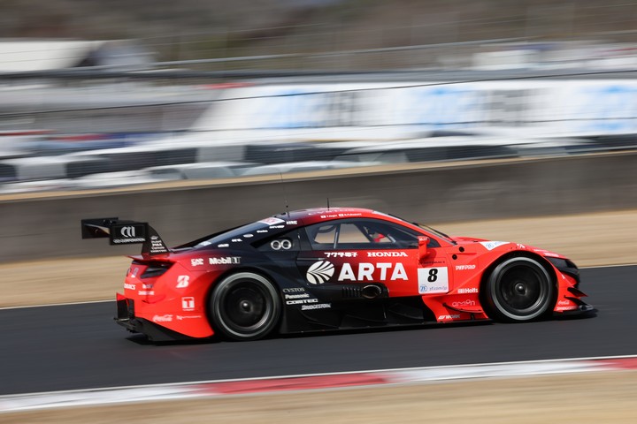 公式テスト岡山: 野尻智紀／福住仁嶺組（ARTA NSX-GT）