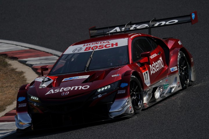 公式テスト岡山: 塚越広大／ベルトラン・バゲット組（Astemo NSX-GT）