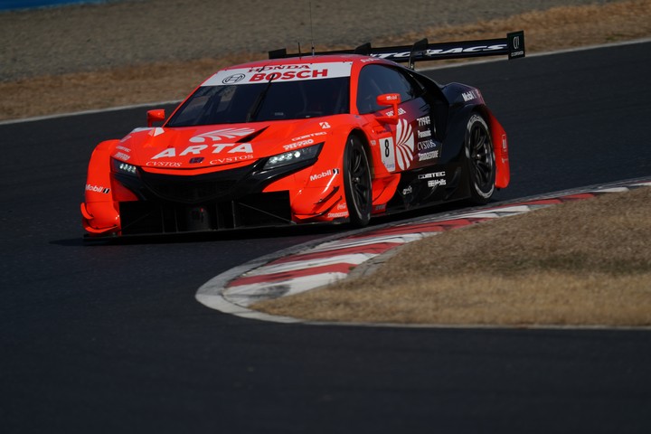 公式テスト岡山: 野尻智紀／福住仁嶺組（ARTA NSX-GT）