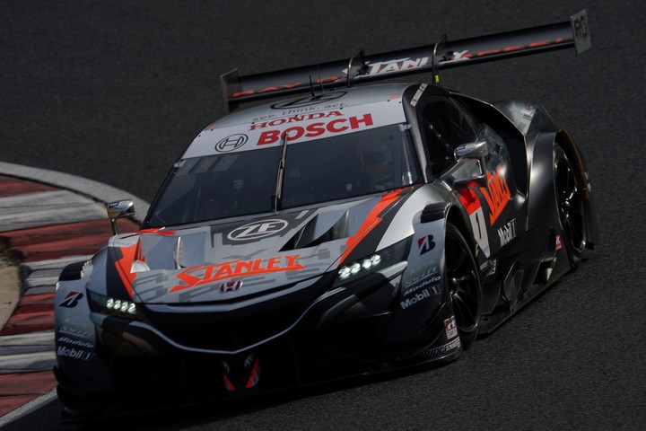 公式テスト岡山3回目: GT500クラス2位は山本尚貴／武藤英紀組（STANLEY NSX-GT）