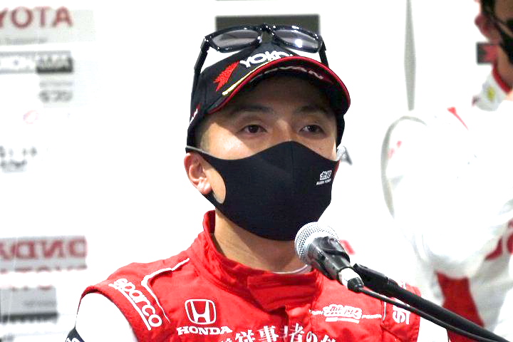 予選記者会見: ポールポジションの野尻智紀（TEAM MUGEN）