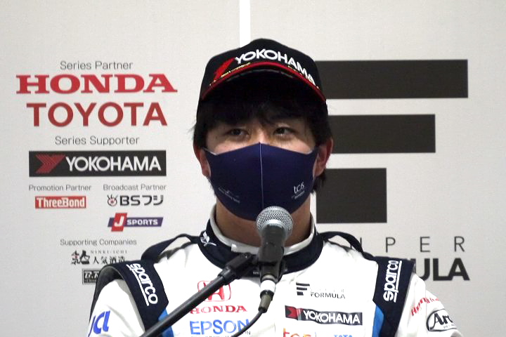 予選記者会見: 2位の大湯都史樹（TCS NAKAJIMA RACING）