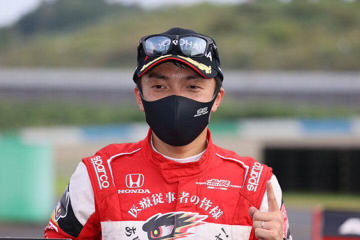 ポールポジションを獲得した野尻智紀（TEAM MUGEN）