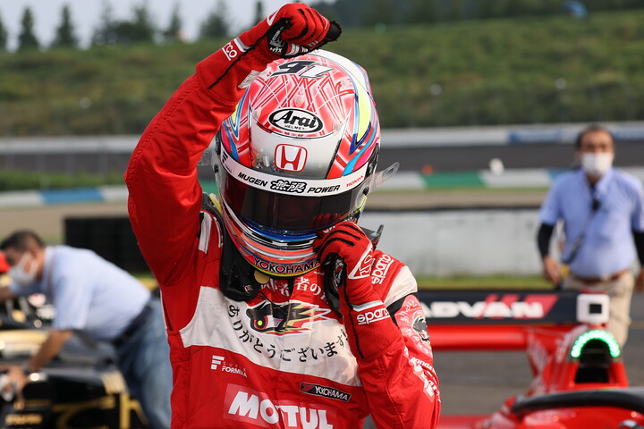 ポールポジションを獲得した野尻智紀（TEAM MUGEN）