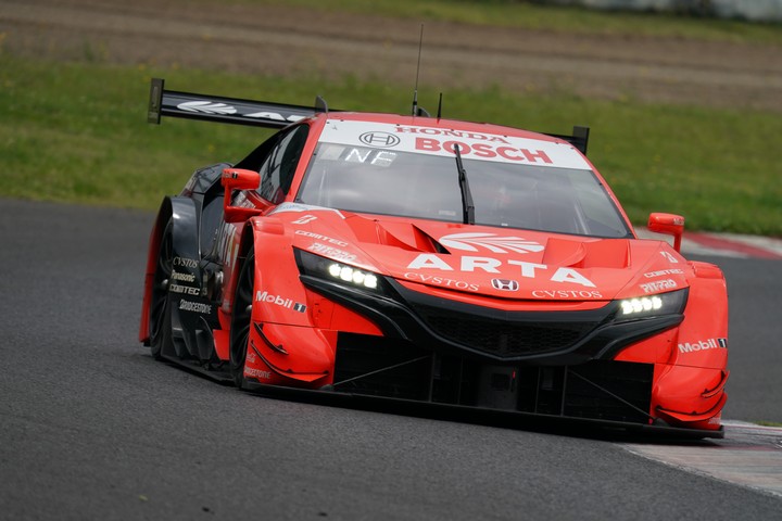 公式練習: GT500クラストップタイムは野尻智紀／福住仁嶺組（ARTA NSX-GT）