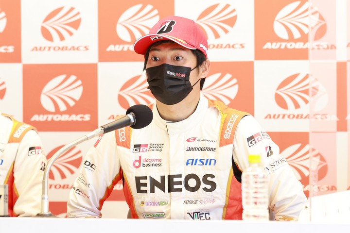 GT500クラスで優勝した大嶋和也（TGR TEAM ENEOS ROOKIE）