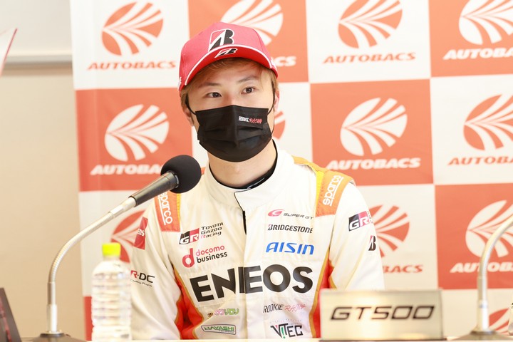 GT500クラスで優勝した山下健太（TGR TEAM ENEOS ROOKIE）