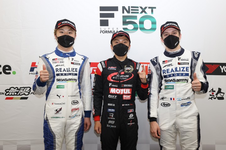 予選上位3名のドライバー