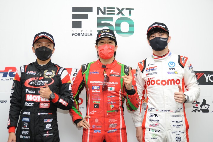 決勝記者会見: トップ3のドライバーたち