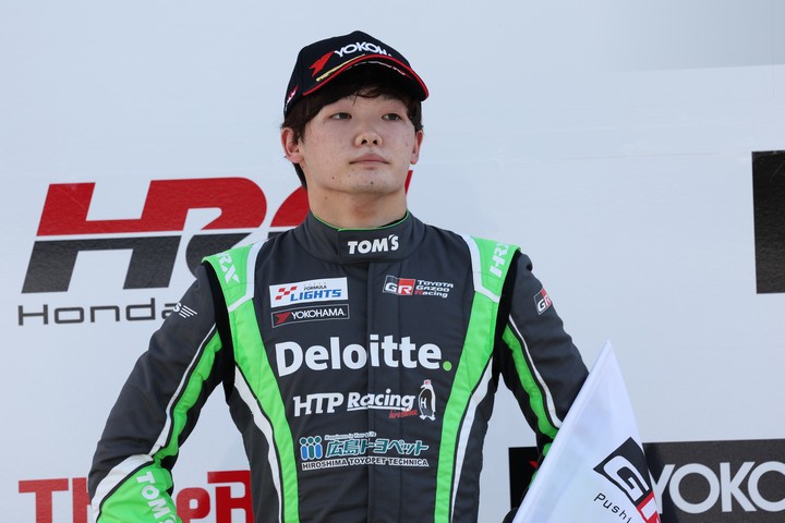 決勝記者会見: 2位の古谷悠河（TOM'S）