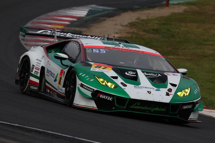 GT300クラス予選3位はBamboo AirwaysランボルギーニGT3（松浦孝亮／坂口夏月）