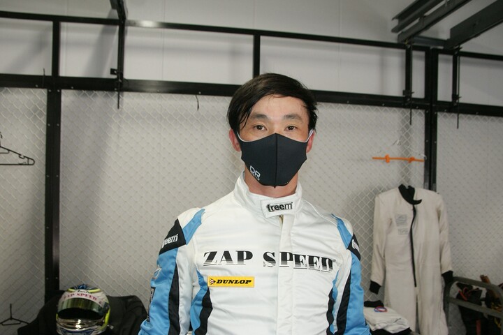 予選7位でジェントルマンクラスポールポジションの安藤弘人（ZAP SPEED 10V ED）