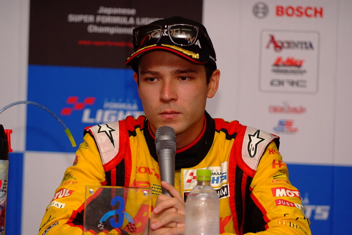 決勝記者会見：3位の木村偉織（B-MAX RACING TEAM）
