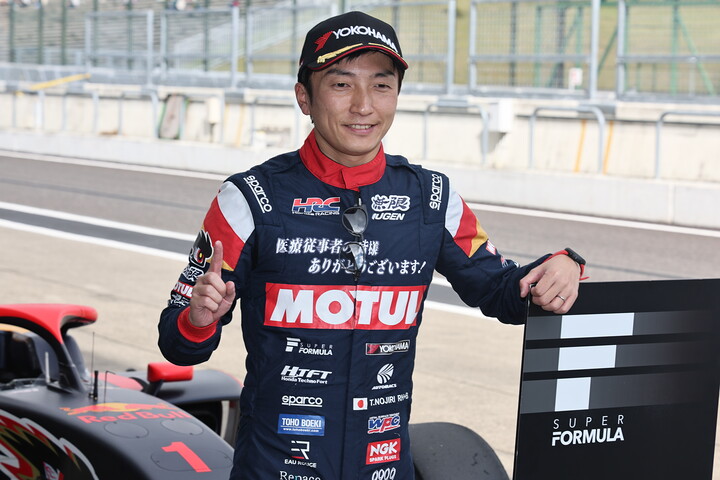 ポールポジションを獲得した野尻智紀（TEAM MUGEN）