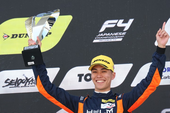 優勝した森山冬星（HELM MOTORSPORTS）