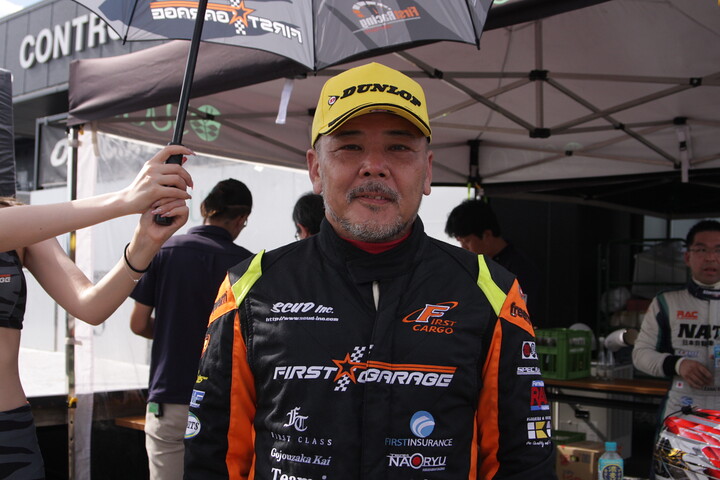 決勝6位でジェントルマンクラス優勝の舩井俊仁（ファーストガレージFG108）