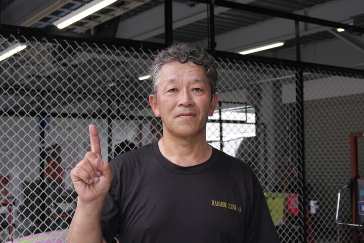 ポールポジションのハンマー伊澤（アルカディア☆ハンマーRハヤテ）