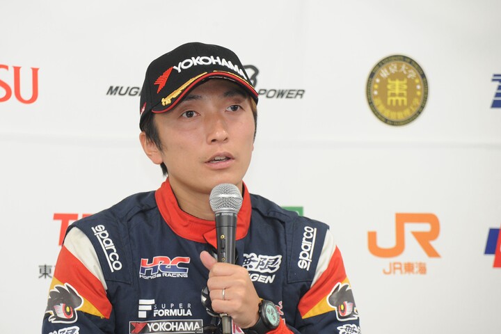 決勝記者会見：3位の野尻智紀（TEAM MUGEN）