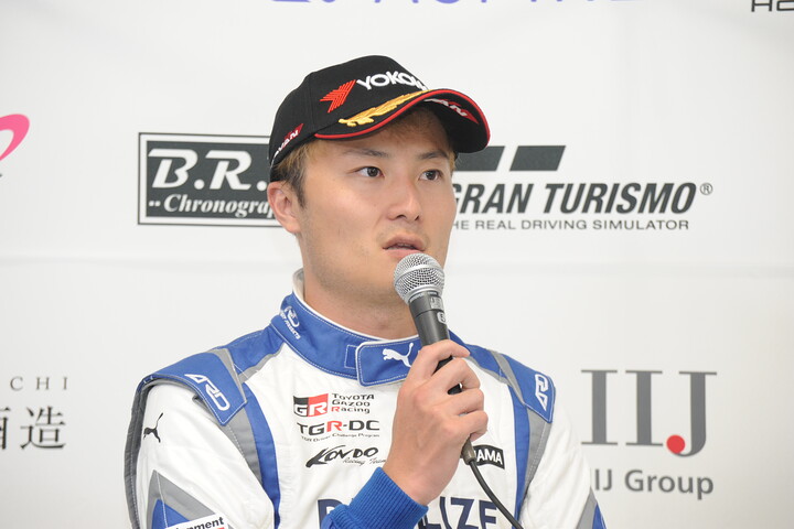 決勝記者会見：2位の山下健太（KONDO RACING）
