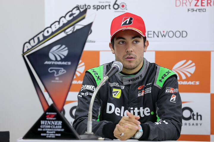 GT500クラス優勝のジュリアーノ・アレジ（TGR TEAM Deloitte TOM'S）