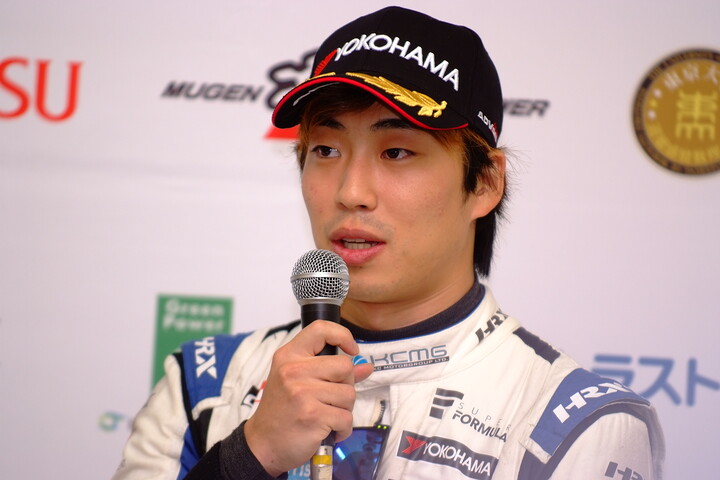 決勝記者会見：3位の福住仁嶺（Kids com Team KCMG）