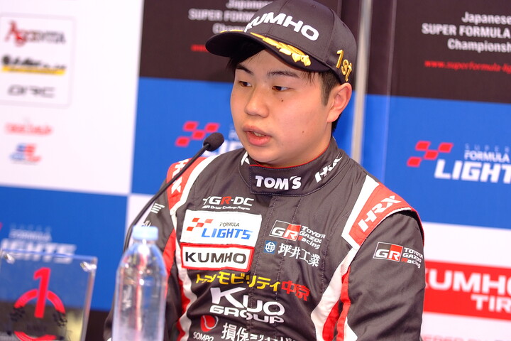 決勝記者会見：小林利徠斗（TOM'S）